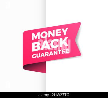 Geld-Zurück-Garantie Shopping Vector Ribbon Stock Vektor