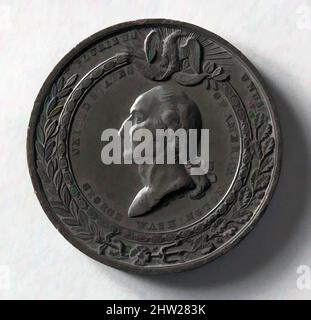 Art inspired by Medal, 1853, Metal, Diam. 2 Zoll (5,1 cm), Metall, Anthony Paquet (1814–1882, Klassische Werke, die von Artotop mit einem Schuss Moderne modernisiert wurden. Formen, Farbe und Wert, auffällige visuelle Wirkung auf Kunst. Emotionen durch Freiheit von Kunstwerken auf zeitgemäße Weise. Eine zeitlose Botschaft, die eine wild kreative neue Richtung verfolgt. Künstler, die sich dem digitalen Medium zuwenden und die Artotop NFT erschaffen Stockfoto