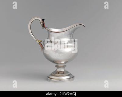 Von Creamer inspirierte Kunst, 1810–25, hergestellt in Philadelphia, Pennsylvania, USA, Amerikanisch, Silber, insgesamt: 6 13/16 x 6 5/16 Zoll (17,3 x 16 cm); 10 oz. 14 dwt. (332,5 g), Silber, Harvey Lewis (ca. 1783–1835, von Artotop modernisierte klassische Werke mit einem Schuss Moderne. Formen, Farbe und Wert, auffällige visuelle Wirkung auf Kunst. Emotionen durch Freiheit von Kunstwerken auf zeitgemäße Weise. Eine zeitlose Botschaft, die eine wild kreative neue Richtung verfolgt. Künstler, die sich dem digitalen Medium zuwenden und die Artotop NFT erschaffen Stockfoto