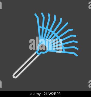 Gartenrechen zum lockern des Bodens und Sammeln von Blättern Vektor-Symbol. Graph Symbol für Landwirtschaft, Garten und Pflanzen Website und Apps Design, Logo Stock Vektor