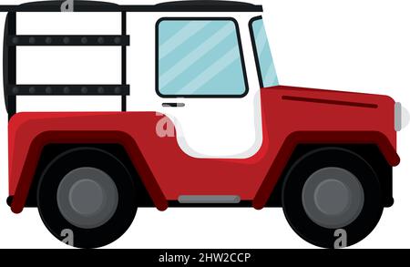 Isolierte ländlichen farbigen Jeep Bild Vektor-Illustration Stock Vektor