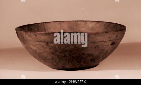 Kunst inspiriert von Bowl, ca. 1820, Burlwood, Durchm. 11 1/2 Zoll (29,2 cm), Naturstoffe, Klassisches Werk von Artotop mit einem Schuss Moderne modernisiert. Formen, Farbe und Wert, auffällige visuelle Wirkung auf Kunst. Emotionen durch Freiheit von Kunstwerken auf zeitgemäße Weise. Eine zeitlose Botschaft, die eine wild kreative neue Richtung verfolgt. Künstler, die sich dem digitalen Medium zuwenden und die Artotop NFT erschaffen Stockfoto