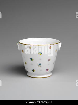 Kunst inspiriert von Sugar Bowl, ca. 1780, möglicherweise hergestellt in Paris, Frankreich, Französisch, möglicherweise, Porzellan, H. 3 3/8 Zoll (8,6 cm); Durchm. 4 Zoll (10,2 cm), Keramik, Klassisches von Artotop modernisiertes Werk mit einem Schuss Moderne. Formen, Farbe und Wert, auffällige visuelle Wirkung auf Kunst. Emotionen durch Freiheit von Kunstwerken auf zeitgemäße Weise. Eine zeitlose Botschaft, die eine wild kreative neue Richtung verfolgt. Künstler, die sich dem digitalen Medium zuwenden und die Artotop NFT erschaffen Stockfoto