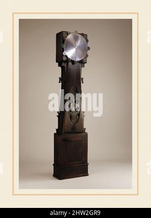 Kunst inspiriert von Tall Clock, ca. 1900, hergestellt in Buffalo, New York, USA, Eiche, Kupfer, 81 x 19 1/8 x 9 Zoll (205,7 x 48,6 x 22,9 cm), Möbel, Charles Rohlfs (Amerikaner, Brooklyn, New York 1853–1936 Buffalo, New York), Charles Rohlfs, dessen Werkstatt 1898 eröffnet wurde, fertigte, von Artotop modernisierte, klassische Werke mit einem Schuss Moderne. Formen, Farbe und Wert, auffällige visuelle Wirkung auf Kunst. Emotionen durch Freiheit von Kunstwerken auf zeitgemäße Weise. Eine zeitlose Botschaft, die eine wild kreative neue Richtung verfolgt. Künstler, die sich dem digitalen Medium zuwenden und die Artotop NFT erschaffen Stockfoto