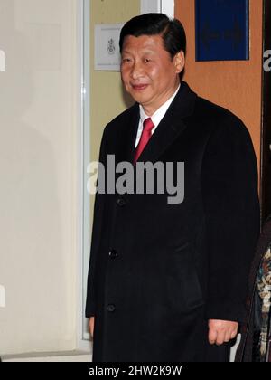 Xi Jinping, derzeitiger Präsident der Republik China, während seines Besuchs auf Mallorca, als er 2010 noch Vizepräsident war. Stockfoto