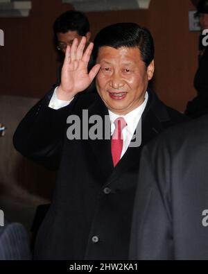 Xi Jinping, derzeitiger Präsident der Republik China, während seines Besuchs auf Mallorca, als er 2010 noch Vizepräsident war. Stockfoto