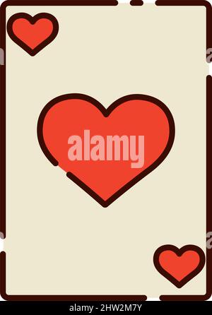 Isolierte Karte mit flachem Herzdesign Symbol Vektor-Illustration Stock Vektor