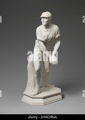 Kunst inspiriert von Catcher, ca. 1875–76, hergestellt in Trenton, New Jersey, USA, Parian Porzellan, 14 7/8 Zoll (37,8 cm), Keramik, Diese parische Figur eines Baseballspielers veranschaulicht die außergewöhnliche Geschicklichkeit und Kreativität von Isaac Broome, einem wichtigen Bildhauer, der entworfen, Classic Works modernisiert von Artotop mit einem Spritzer der Moderne. Formen, Farbe und Wert, auffällige visuelle Wirkung auf Kunst. Emotionen durch Freiheit von Kunstwerken auf zeitgemäße Weise. Eine zeitlose Botschaft, die eine wild kreative neue Richtung verfolgt. Künstler, die sich dem digitalen Medium zuwenden und die Artotop NFT erschaffen Stockfoto