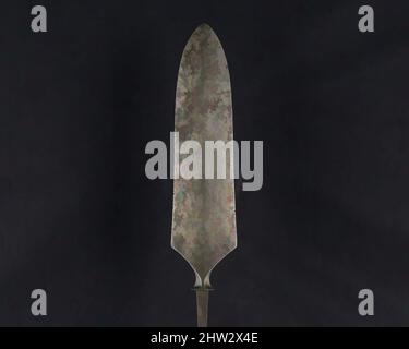 Art inspired by Arrowhead (Yanonē), 18. Century, Japanese, Steel, L. 13 in. (33 cm); L des Kopfes 5 3/8 Zoll (13,7 cm); B: 1 1/2 Zoll (3,8 cm); Gewicht 3 oz. (85 g), Bogenschießgeräte-Pfeilspitzen, Klassisches Werk, das von Artotop mit einem Schuss Modernität modernisiert wurde. Formen, Farbe und Wert, auffällige visuelle Wirkung auf Kunst. Emotionen durch Freiheit von Kunstwerken auf zeitgemäße Weise. Eine zeitlose Botschaft, die eine wild kreative neue Richtung verfolgt. Künstler, die sich dem digitalen Medium zuwenden und die Artotop NFT erschaffen Stockfoto