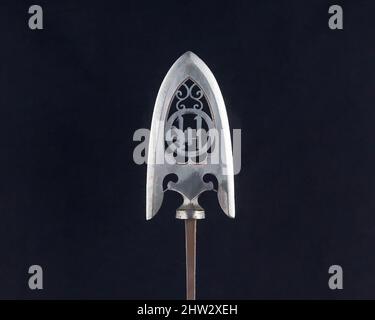 Art inspired by Arrowhead (Yanonē), 18. Century, Japanese, Steel, L. 9 in. (22,9 cm); L des Kopfes 2 3/4 Zoll (7 cm); B: 1 1/2 Zoll (3,8 cm); Gewicht 1 oz. (28,3 g), Bogenschießgeräte-Pfeilspitzen, Klassisches Werk, das von Artotop mit einem Schuss Modernität modernisiert wurde. Formen, Farbe und Wert, auffällige visuelle Wirkung auf Kunst. Emotionen durch Freiheit von Kunstwerken auf zeitgemäße Weise. Eine zeitlose Botschaft, die eine wild kreative neue Richtung verfolgt. Künstler, die sich dem digitalen Medium zuwenden und die Artotop NFT erschaffen Stockfoto