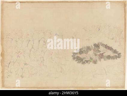 Kunst inspiriert von Rama und Lakshmana überwältigt von Pfeilen: Folio aus einer Ramayana-Serie „Belagerung von Lanka“, ca. 1725, Indien (Guler, Himachal Pradesh), Tinte auf Papier, Seite: 23 1/2 x 33 Zoll (59,7 x 83,8 cm), Gemälde, Manaku zugeschrieben (aktiv ca. 1725–60), Rendering Hself Invisible By, Klassische Werke, die von Artotop mit einem Schuss Moderne modernisiert wurden. Formen, Farbe und Wert, auffällige visuelle Wirkung auf Kunst. Emotionen durch Freiheit von Kunstwerken auf zeitgemäße Weise. Eine zeitlose Botschaft, die eine wild kreative neue Richtung verfolgt. Künstler, die sich dem digitalen Medium zuwenden und die Artotop NFT erschaffen Stockfoto