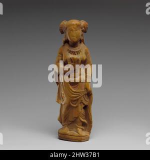 Kunst inspiriert von Spiegel Griff: Stehende Frau, ca. 1.. Jahrhundert v. Chr., Pakistan (alte Region von Gandhara), Phyllitische Schiefer, H. 4 3/4 Zoll (12,1 cm), Skulptur, Klassisches von Artotop modernisiertes Werk mit einem Schuss Moderne. Formen, Farbe und Wert, auffällige visuelle Wirkung auf Kunst. Emotionen durch Freiheit von Kunstwerken auf zeitgemäße Weise. Eine zeitlose Botschaft, die eine wild kreative neue Richtung verfolgt. Künstler, die sich dem digitalen Medium zuwenden und die Artotop NFT erschaffen Stockfoto