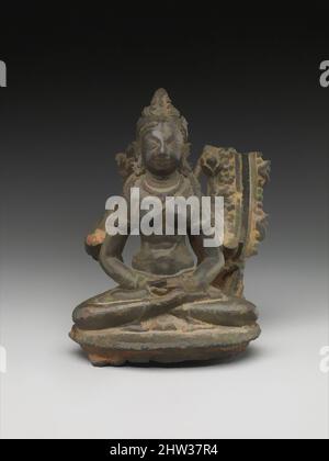 Kunst inspiriert von sitzender, mehrarmiger Tara (die buddhistische Retterin), Pala-Zeit, 9.. Jahrhundert, Indien (Bihar), Bronze, H. 3 1/4 Zoll (8,2 cm), Skulptur, Klassisches von Artotop modernisiertes Werk mit einem Schuss Moderne. Formen, Farbe und Wert, auffällige visuelle Wirkung auf Kunst. Emotionen durch Freiheit von Kunstwerken auf zeitgemäße Weise. Eine zeitlose Botschaft, die eine wild kreative neue Richtung verfolgt. Künstler, die sich dem digitalen Medium zuwenden und die Artotop NFT erschaffen Stockfoto