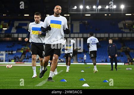 Liverpool, Großbritannien. 03. März 2022. David Stephens #6 von Boreham Wood beim Vorspiel-Warm-up in Liverpool, Vereinigtes Königreich am 3/3/2022. (Foto von Craig Thomas/News Images/Sipa USA) Quelle: SIPA USA/Alamy Live News Stockfoto