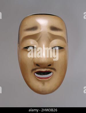 Kunst inspiriert von Chūjō Maske für ein Noh-Drama, Edo-Zeit (1615–1868), 18. Jahrhundert, Japan, bemaltes Holz, W. 5 1/2 Zoll (14 cm); L. 8 1/2 Zoll (21,6 cm), Masken, Genkyu Michinaga (Japaner, aktive zweite Hälfte des 17.. Jahrhunderts), Chūjō ist eine Maske, die für die Rollen junger männlicher Aristokraten getragen wird, klassische Werke, die von Artotop mit einem Schuss Moderne modernisiert wurden. Formen, Farbe und Wert, auffällige visuelle Wirkung auf Kunst. Emotionen durch Freiheit von Kunstwerken auf zeitgemäße Weise. Eine zeitlose Botschaft, die eine wild kreative neue Richtung verfolgt. Künstler, die sich dem digitalen Medium zuwenden und die Artotop NFT erschaffen Stockfoto
