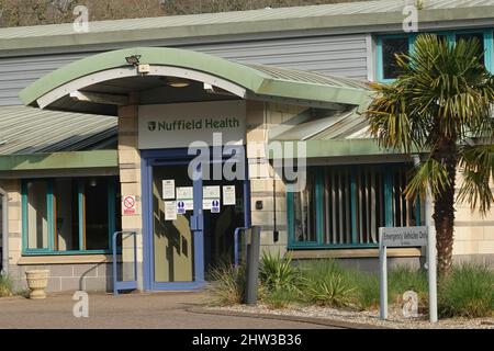 Ipswich, Suffolk, Großbritannien - 3. März 2022: Nuffield Health Privatkrankenhaus. Stockfoto
