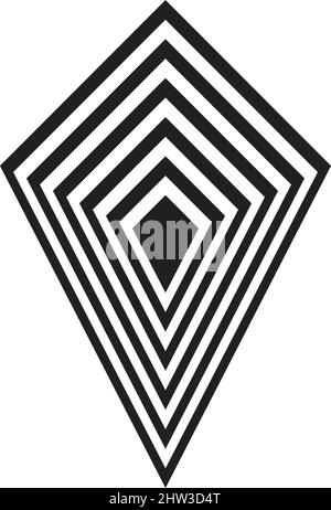 Abstrakte Drachenlinien Vektor geometrische Form für Logo, Web, Druck und moderne und zeitgenössische Design Wandkunst Hintergrund in einer Glyphe Illustration Stock Vektor