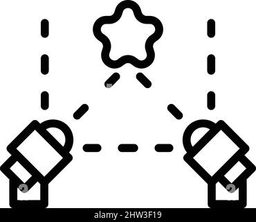 Vektor der Symbolumrisse für VIP-Events. Partystar. Kino-Luxus Stock Vektor