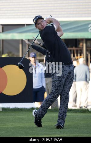 Orlando, Usa. 03. März 2022. Lukas Herbert schlägt sich bei der Arnold Palmer Invitational 2022 ab, die am Donnerstag, den 3. März 2022, im Bay Hill Club and Lodge in Orlando, Florida, stattfand. Foto von Joe Marino/UPI Credit: UPI/Alamy Live News Stockfoto