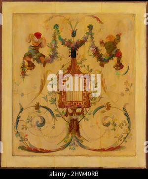 Kunst inspiriert von Türverkleidung aus dem 'Cabinet Turc' des Comte d'Artois in Versailles, 1781, Französisch, Öl auf Eiche, insgesamt (bestätigt): 33 1/8 x 28 7/8 x 1 3/8 Zoll (84,1 x 73,3 x 3,5 cm); lackierte Oberfläche: 27 7/8 x 23 1/2 Zoll (70,8 x 59,7 cm), Gemälde-Dekorativ, zugeschrieben Jean-Siméon, Klassisches Werk, modernisiert von Artotop mit einem Schuss Moderne. Formen, Farbe und Wert, auffällige visuelle Wirkung auf Kunst. Emotionen durch Freiheit von Kunstwerken auf zeitgemäße Weise. Eine zeitlose Botschaft, die eine wild kreative neue Richtung verfolgt. Künstler, die sich dem digitalen Medium zuwenden und die Artotop NFT erschaffen Stockfoto