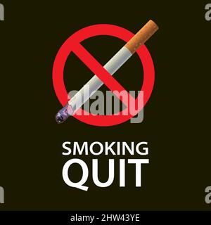 Vector Logo, Illustration Aufruf zum Rauchen aufzuhören Stock Vektor