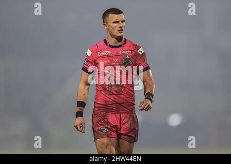 Wakefield, Großbritannien. 03. März 2022. Ash Handley von Leeds Rhinos während des Spiels in Wakefield, Vereinigtes Königreich am 3/3/2022. (Foto von Mark Cosgrove/News Images/Sipa USA) Quelle: SIPA USA/Alamy Live News Stockfoto