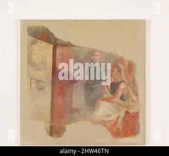 Kunst inspiriert von Wandmalerei Fragment aus der Nordwand von Raum H der Villa von P. Fannius Synistor in Boscoreale, spätrepublikanischer Abstammung, ca. 50–40 v. Chr., römisch, Fresko, 17 1/4'x 17 1/4', Verschiedenes-Gemälde, Wandmalfragment von der Nordwand des Raumes H der Villa von P, Klassische Werke, die von Artotop mit einem Schuss Moderne modernisiert wurden. Formen, Farbe und Wert, auffällige visuelle Wirkung auf Kunst. Emotionen durch Freiheit von Kunstwerken auf zeitgemäße Weise. Eine zeitlose Botschaft, die eine wild kreative neue Richtung verfolgt. Künstler, die sich dem digitalen Medium zuwenden und die Artotop NFT erschaffen Stockfoto