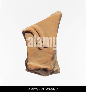 Kunst inspiriert durch Fragment einer Terrakotta-Architekturfliese, archaisch, 6. Jahrhundert v. Chr., Lydian, Terracotta, Insgesamt: 3 5/8 x 6 Zoll (9,2 x 15,2 cm), Terracottas, Vorderbeine eines Tieres, Klassische Werke, die von Artotop mit einem Schuss Moderne modernisiert wurden. Formen, Farbe und Wert, auffällige visuelle Wirkung auf Kunst. Emotionen durch Freiheit von Kunstwerken auf zeitgemäße Weise. Eine zeitlose Botschaft, die eine wild kreative neue Richtung verfolgt. Künstler, die sich dem digitalen Medium zuwenden und die Artotop NFT erschaffen Stockfoto