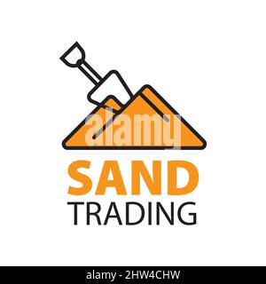 Vektor-Logo von Sandabbau und Handel Stock Vektor