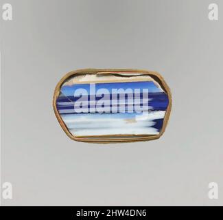 Kunst inspiriert von Glasmosaik-Inlay-Fragment, frühes Imperium, spätes 1.. Jahrhundert v. Chr.–frühes 1.. Jahrhundert n. Chr., römisch, Glas; gegossen, andere: 7/8 x 1 1/2 Zoll (2,2 x 3,9 cm), Glas, lichtdurchlässig kobaltblau und opak weiß., dünn, flacher Streifen oder Panel, mit geraden Seiten und abgewinkelten Enden; uneben, Classic Works modernisiert von Artotop mit einem Schuss Moderne. Formen, Farbe und Wert, auffällige visuelle Wirkung auf Kunst. Emotionen durch Freiheit von Kunstwerken auf zeitgemäße Weise. Eine zeitlose Botschaft, die eine wild kreative neue Richtung verfolgt. Künstler, die sich dem digitalen Medium zuwenden und die Artotop NFT erschaffen Stockfoto