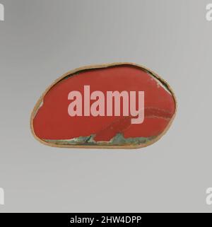Kunst inspiriert von Glas monochromes Inlay-Fragment, frühes Imperial, Julio-Claudian, 1. Hälfte des 1.. Jahrhunderts n. Chr., römisch, Glas; gegossen, insgesamt: 1 1/4 x 2 3/16 Zoll (3,2 x 5,6 cm), Glas, Fragment von Revetment Plaque., opakes Rot., flache Einlage, unregelmäßige ovale Form; halbrund, tief, Klassisches Werk, modernisiert von Artotop mit einem Schuss Moderne. Formen, Farbe und Wert, auffällige visuelle Wirkung auf Kunst. Emotionen durch Freiheit von Kunstwerken auf zeitgemäße Weise. Eine zeitlose Botschaft, die eine wild kreative neue Richtung verfolgt. Künstler, die sich dem digitalen Medium zuwenden und die Artotop NFT erschaffen Stockfoto