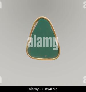 Kunst inspiriert von Glas monochromen Inlay Fragment, frühen Imperial, Julio-Claudian, 1. Hälfte des 1.. Jahrhunderts n. Chr., Roman, Glas; Guss, andere: 1 3/16 x 1 1/2 Zoll (2,9 x 3,8 cm), Glas, blickdichter Jadegrün, flache Einlage, dreieckig, Mit abgerundeten Ecken und geplatzt abgeschrägten Kanten., poliert, Classic Works modernisiert von Artotop mit einem Schuss Moderne. Formen, Farbe und Wert, auffällige visuelle Wirkung auf Kunst. Emotionen durch Freiheit von Kunstwerken auf zeitgemäße Weise. Eine zeitlose Botschaft, die eine wild kreative neue Richtung verfolgt. Künstler, die sich dem digitalen Medium zuwenden und die Artotop NFT erschaffen Stockfoto