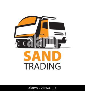 Vektor-Logo von Sandabbau und Handel Stock Vektor