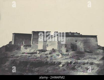 Von Nubie inspirierte Kunst. Grand Temple d'Isis, Ein Philoe. Vue générale Pry du nord, 1850, gesalzener Papierdruck (Blanquart-Évrard-Verfahren) aus Papiernegativ, 16,8 x 23,1 cm. (6 5/8 x 9 1/16 Zoll), Fotografien, Maxime Du Camp (Französisch, 1822–1894, Klassische Werke, die von Artotop mit einem Schuss Moderne modernisiert wurden. Formen, Farbe und Wert, auffällige visuelle Wirkung auf Kunst. Emotionen durch Freiheit von Kunstwerken auf zeitgemäße Weise. Eine zeitlose Botschaft, die eine wild kreative neue Richtung verfolgt. Künstler, die sich dem digitalen Medium zuwenden und die Artotop NFT erschaffen Stockfoto