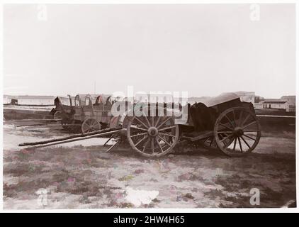 Art Inspired by Army Wagon and Forge, City Point, Virginia, 1861–65, Albumen-Silberdruck aus Glasnegativ, Fotografien, Andrew Joseph Russell (amerikanisch, 1830–1902, Klassische Werke, die von Artotop mit einem Schuss Moderne modernisiert wurden. Formen, Farbe und Wert, auffällige visuelle Wirkung auf Kunst. Emotionen durch Freiheit von Kunstwerken auf zeitgemäße Weise. Eine zeitlose Botschaft, die eine wild kreative neue Richtung verfolgt. Künstler, die sich dem digitalen Medium zuwenden und die Artotop NFT erschaffen Stockfoto