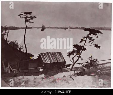 Kunst inspiriert von White House Landing, Pamunkey River, 1861–65, Albuminsilberdruck von Glasnegativ, 12,9 x 19,2 cm (5 1/16 x 7 9/16 Zoll) ), Fotografien, Timothy H. O'Sullivan (Amerikaner, geboren in Irland, 1840–1882, Klassische Werke, die von Artotop mit einem Schuss Moderne modernisiert wurden. Formen, Farbe und Wert, auffällige visuelle Wirkung auf Kunst. Emotionen durch Freiheit von Kunstwerken auf zeitgemäße Weise. Eine zeitlose Botschaft, die eine wild kreative neue Richtung verfolgt. Künstler, die sich dem digitalen Medium zuwenden und die Artotop NFT erschaffen Stockfoto