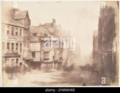 Kunst inspiriert von Edinburgh. The High Street with John Knox's House, 1843–47, gesalzener Papierdruck aus Papiernegativ, Fotografien, David Octavius Hill (British, Perth, Scotland 1802–1870 Edinburgh, Scotland), Robert Adamson (British, St. Andrews, Schottland 1821–1848 St. Andrews, Schottland, Klassisches Werk, das von Artotop mit einem Schuss Moderne modernisiert wurde. Formen, Farbe und Wert, auffällige visuelle Wirkung auf Kunst. Emotionen durch Freiheit von Kunstwerken auf zeitgemäße Weise. Eine zeitlose Botschaft, die eine wild kreative neue Richtung verfolgt. Künstler, die sich dem digitalen Medium zuwenden und die Artotop NFT erschaffen Stockfoto