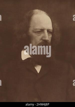 Art inspired by Alfred, Lord Tennyson, 1869, Printed 1905, Carbon Print, 35,8 x 26,2 cm. (14 1/16 x 10 5/16 Zoll), Fotografien, Julia Margaret Cameron (Britisch (geboren Indien), Kalkutta 1815–1879 Kalutara, Ceylon, Klassische Werke, die von Artotop mit einem Schuss Moderne modernisiert wurden. Formen, Farbe und Wert, auffällige visuelle Wirkung auf Kunst. Emotionen durch Freiheit von Kunstwerken auf zeitgemäße Weise. Eine zeitlose Botschaft, die eine wild kreative neue Richtung verfolgt. Künstler, die sich dem digitalen Medium zuwenden und die Artotop NFT erschaffen Stockfoto