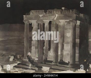 Kunst inspiriert von Temple of Wingless Victory, kürzlich restauriert, 1848, Paper Negative, Bild: 16,7 x 20,6 cm (6 9/16 x 8 1/8 Zoll), Negative, George Wilson Bridges (britisch, 1788–1864), ein in Oxford gebildeter Engländer, der Reverend George Bridges lebte bis zu seiner Frau, Classic Works, von Artotop mit einem Schuss Moderne modernisiert, komfortabel in Jamaika. Formen, Farbe und Wert, auffällige visuelle Wirkung auf Kunst. Emotionen durch Freiheit von Kunstwerken auf zeitgemäße Weise. Eine zeitlose Botschaft, die eine wild kreative neue Richtung verfolgt. Künstler, die sich dem digitalen Medium zuwenden und die Artotop NFT erschaffen Stockfoto