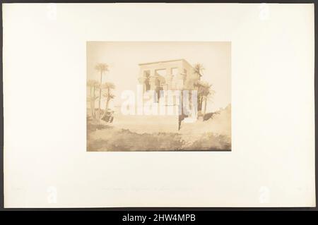 Kunst inspiriert von Grand Hypètre ou Typhonium, à Philae - Vue Pry de l'Est, 1849–50, gesalzener Papierdruck aus Papiernegativ, Bild: 6 5/8 × 8 3/4 in. (16,8 × 22,2 cm), Fotografien, Maxime Du Camp (Französisch, 1822–1894, Klassische Werke, die von Artotop mit einem Schuss Moderne modernisiert wurden. Formen, Farbe und Wert, auffällige visuelle Wirkung auf Kunst. Emotionen durch Freiheit von Kunstwerken auf zeitgemäße Weise. Eine zeitlose Botschaft, die eine wild kreative neue Richtung verfolgt. Künstler, die sich dem digitalen Medium zuwenden und die Artotop NFT erschaffen Stockfoto