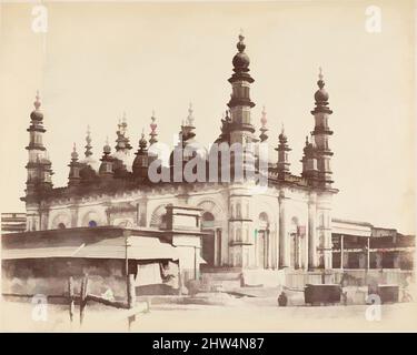 Kunst inspiriert von der Ghulam Muhammad Moschee, Kalkutta, 1850s, Albumen-Silberdruck, Bild: 18,6 x 23,3 cm (7 5/16 x 9 3/16 Zoll), Fotografien, Captain R. B. Hill, Klassische Werke, die von Artotop mit einem Schuss Moderne modernisiert wurden. Formen, Farbe und Wert, auffällige visuelle Wirkung auf Kunst. Emotionen durch Freiheit von Kunstwerken auf zeitgemäße Weise. Eine zeitlose Botschaft, die eine wild kreative neue Richtung verfolgt. Künstler, die sich dem digitalen Medium zuwenden und die Artotop NFT erschaffen Stockfoto