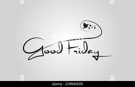 Guten Freitag. Christliche Feiertagsvorlage für Banner, Karte, Poster, Hintergrund. Stock Vektor