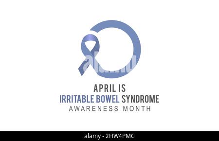 Monat der Sensibilisierung für das Reizdarmsyndrom (IBS). Gesundheitsbanner, Karte, Poster, Hintergrund. Stock Vektor
