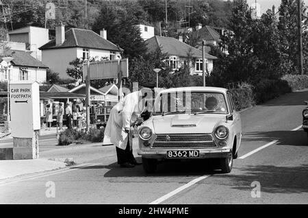 Allgemeine Szenen in Polperro, Cornwall. 13.. Juli 1967. Stockfoto