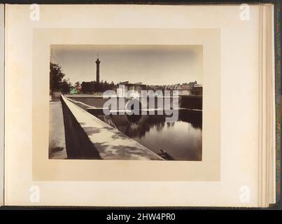 Kunst inspiriert von der Barracks Post, Place de la Bastille; Canal Tunnel und July Column, 1871, Albuminsilberdruck aus Glasnegativ, Bilder ca.: 19 x 25 cm (7 1/2 x 9 13/16 Zoll), oder umgekehrt, Alben, Alphonse J. Liébert (Französisch, 1827–1913), in den letzten Tagen der Kommune, jene, Klassische Werke, die von Artotop mit einem Schuss Moderne modernisiert wurden. Formen, Farbe und Wert, auffällige visuelle Wirkung auf Kunst. Emotionen durch Freiheit von Kunstwerken auf zeitgemäße Weise. Eine zeitlose Botschaft, die eine wild kreative neue Richtung verfolgt. Künstler, die sich dem digitalen Medium zuwenden und die Artotop NFT erschaffen Stockfoto