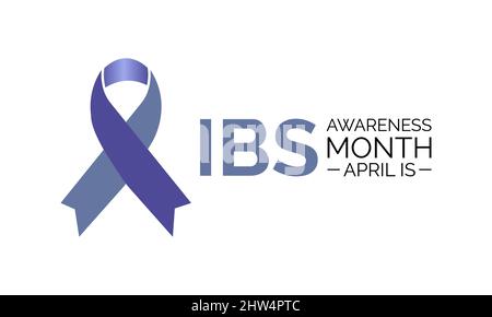 Monat der Sensibilisierung für das Reizdarmsyndrom (IBS). Gesundheitsbanner, Karte, Poster, Hintergrund. Stock Vektor
