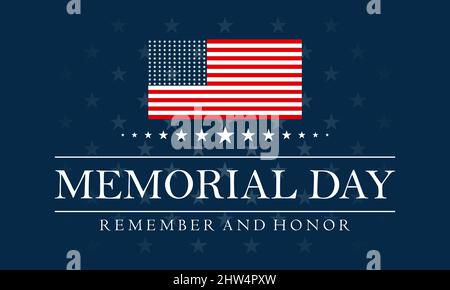 Memorial Day. US-Bundesfeiertagsvorlage für Banner, Karte, Poster, Hintergrund. Stock Vektor