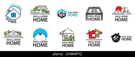 vektor-Logo eines Hausbauunternehmens Stock Vektor