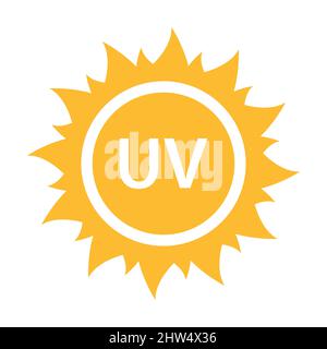 UV-Strahlung Symbol Vektor Solar-UV-Licht Symbol für Grafik-Design, Logo, Website, Social Media, mobile App, UI-Abbildung. Stock Vektor