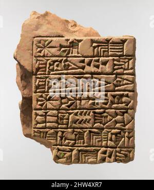 Kunst inspiriert von beschrifteten Ziegelsteinen: Widmungseinschrift von Adad-shuma-usur, Kassite, ca. 1216–1187 v. Chr., Mesopotamien, Nippur, Kassite, Keramik, Ziegel: 13,2 x 10,8 x 7,2 cm (5 1/4 x 4 1/4 x 2 7/8 in.), Keramik-Architektur-beschriftet, Wartung der Tempel und ihre Kulte war ein, Classic Works modernisiert von Artotop mit einem Schuss Moderne. Formen, Farbe und Wert, auffällige visuelle Wirkung auf Kunst. Emotionen durch Freiheit von Kunstwerken auf zeitgemäße Weise. Eine zeitlose Botschaft, die eine wild kreative neue Richtung verfolgt. Künstler, die sich dem digitalen Medium zuwenden und die Artotop NFT erschaffen Stockfoto